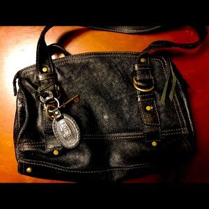 Fossil leather bag purse